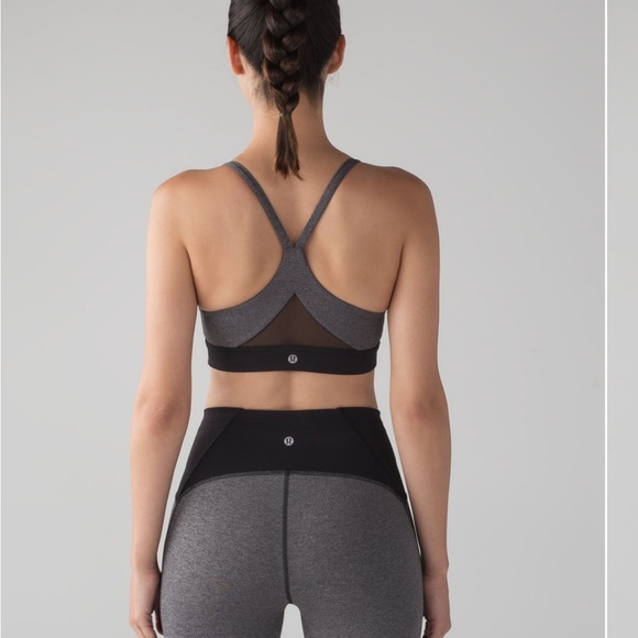 Lululemon Train Times Bra in Heather Grey/Black - Picture 2 of 5